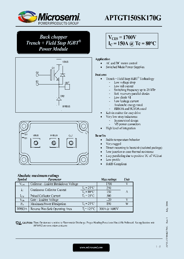 APTGT150SK170G_1212334.PDF Datasheet