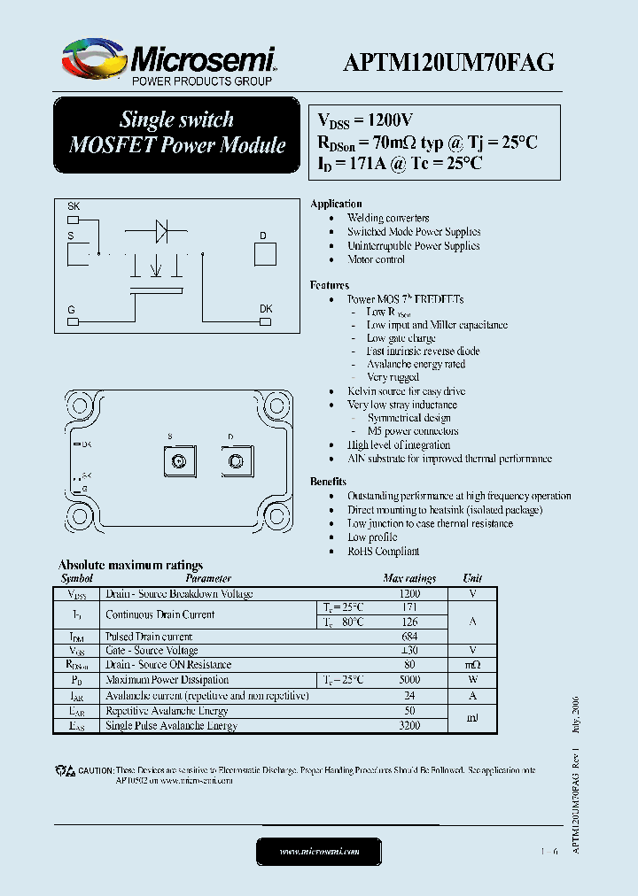 APTM120UM70FAG_1212629.PDF Datasheet