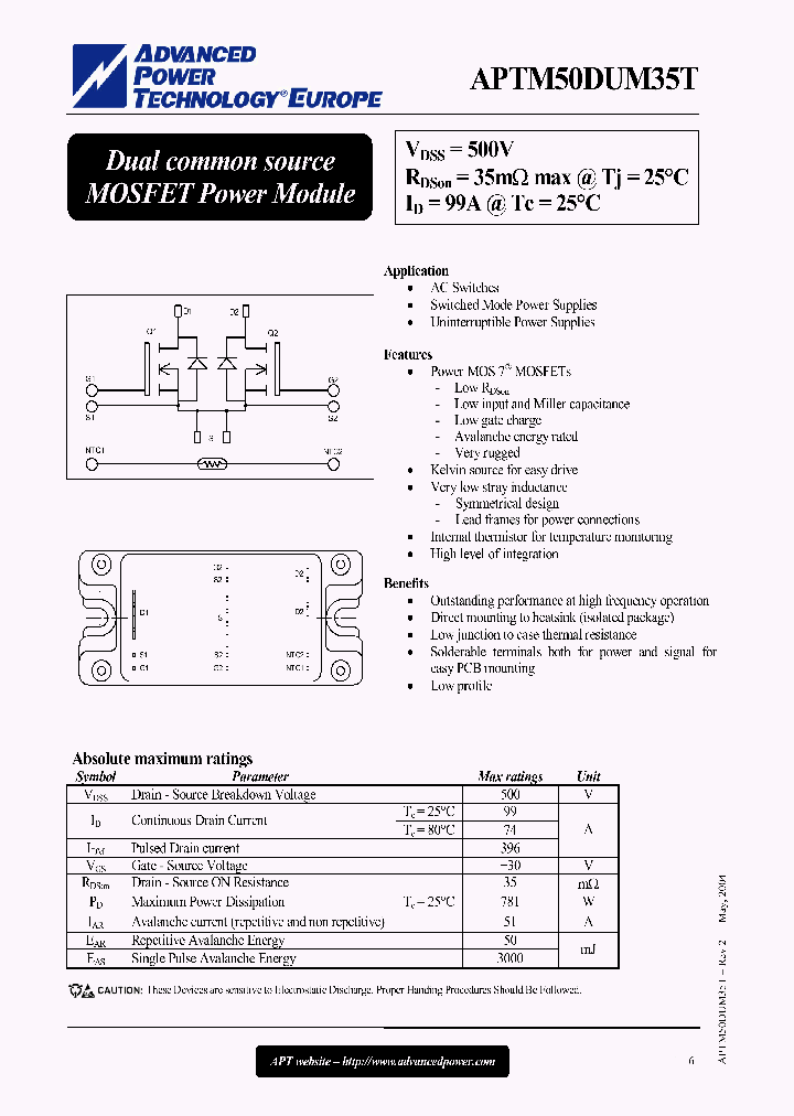 APTM50DUM35T_1212695.PDF Datasheet