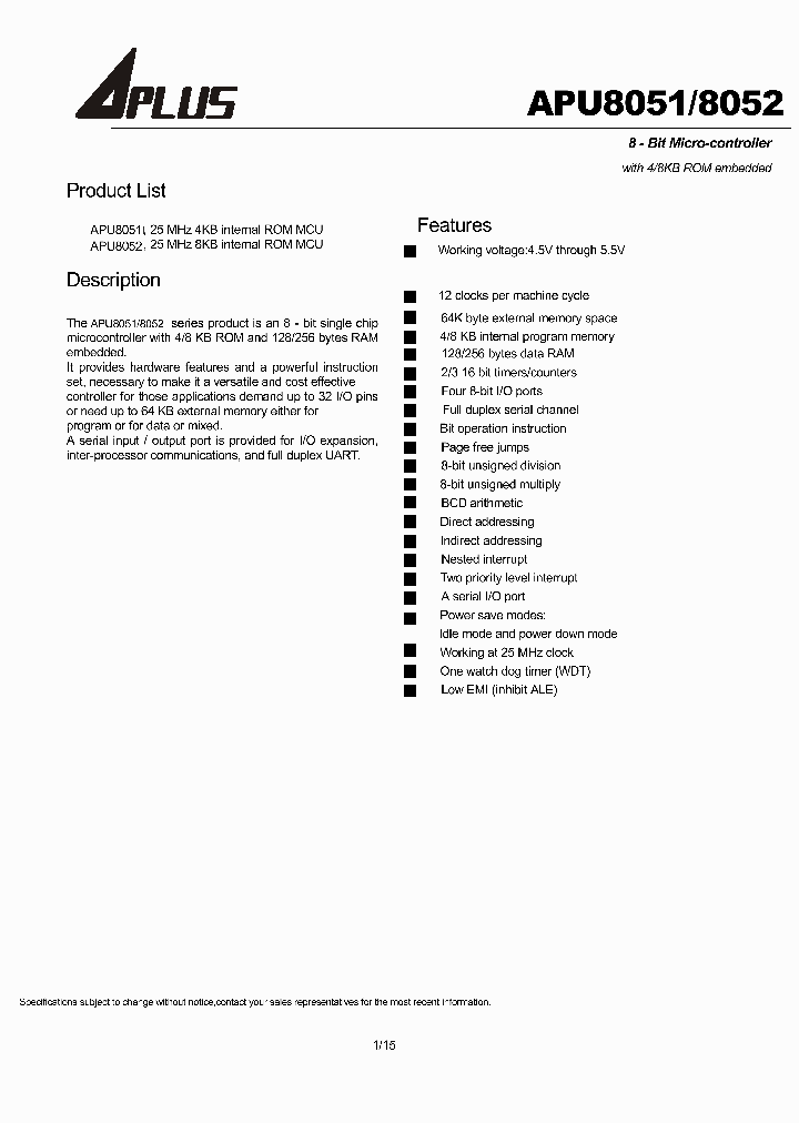 APU8052_1212759.PDF Datasheet