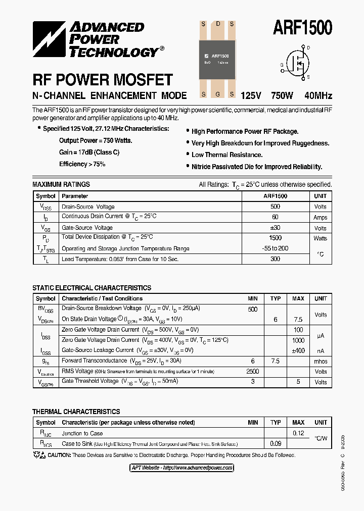 ARF1500_1169238.PDF Datasheet