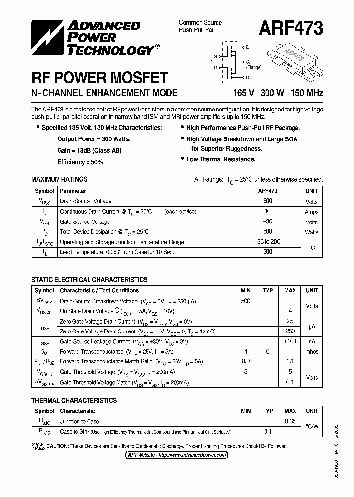 ARF473_1167713.PDF Datasheet