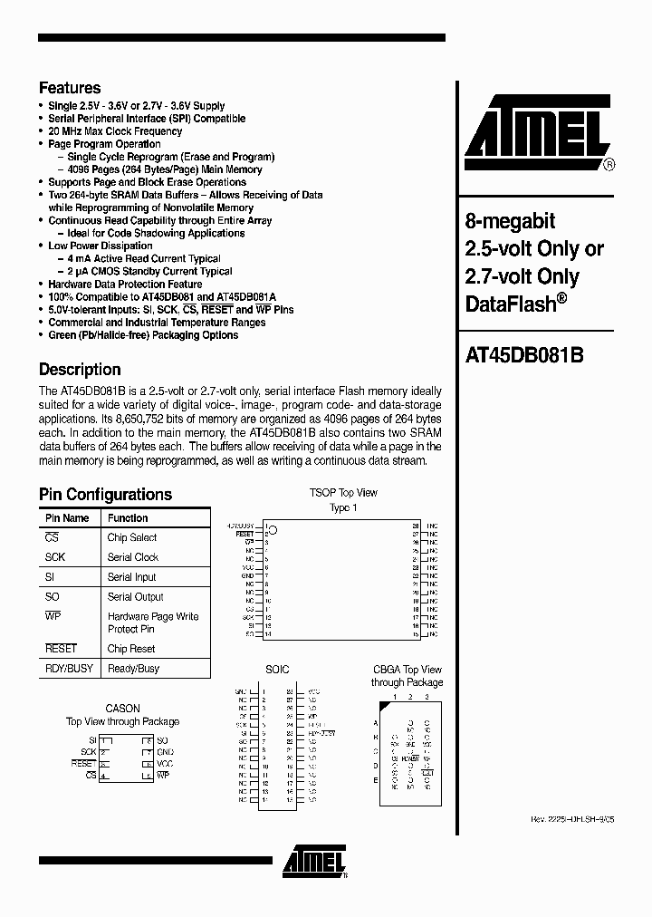 AT45DB081B-CNU_1111644.PDF Datasheet