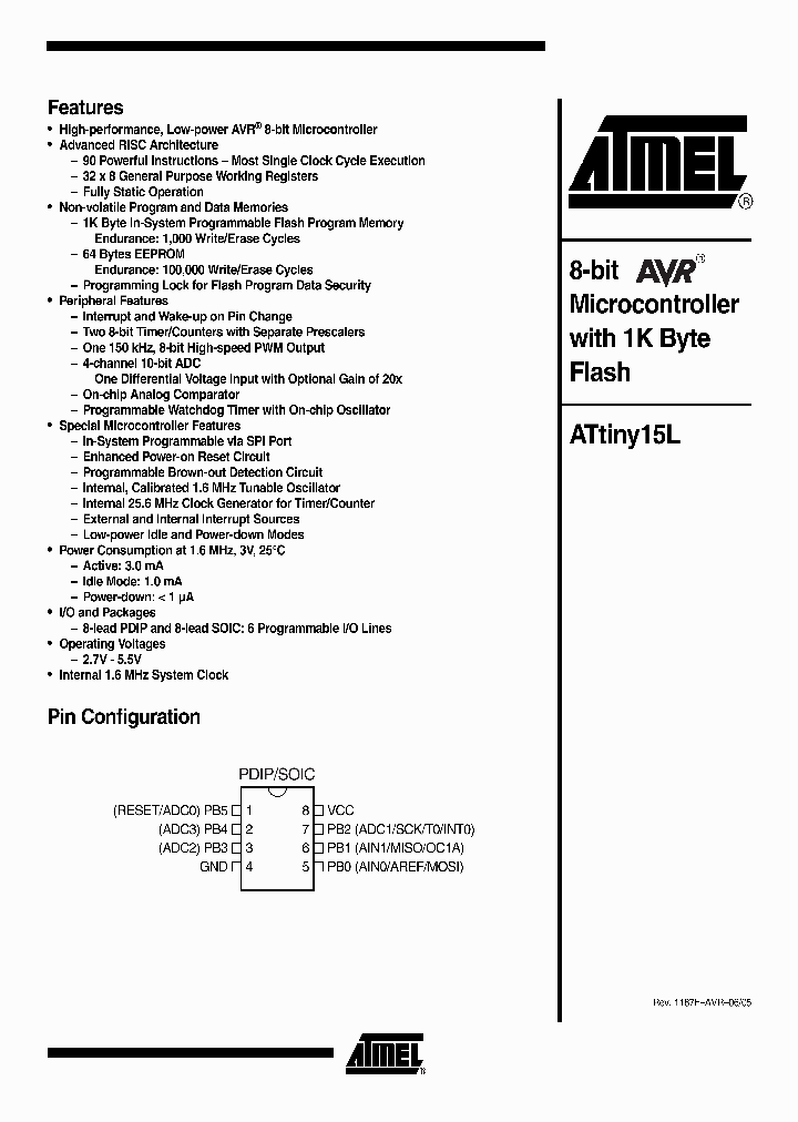 ATTINY15L-1SI_1214692.PDF Datasheet