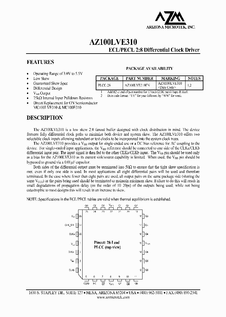 AZ100LVE310FN_1215003.PDF Datasheet