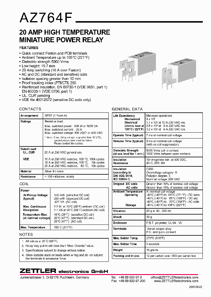 AZ764FH-1AE-9D_1090305.PDF Datasheet