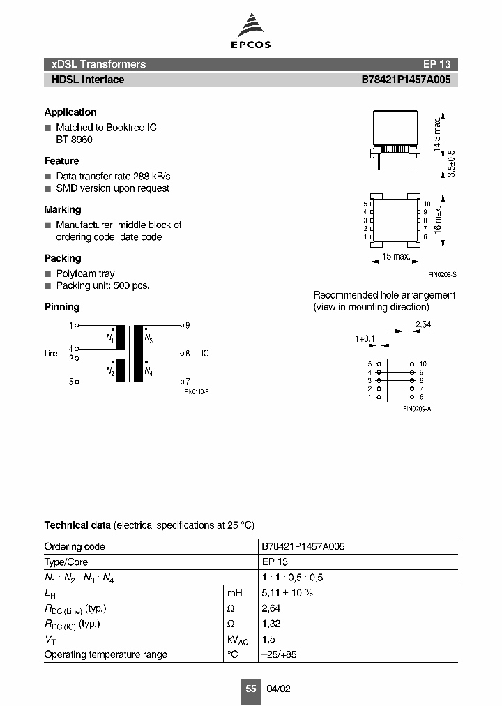 B78421P1457A005_1216359.PDF Datasheet