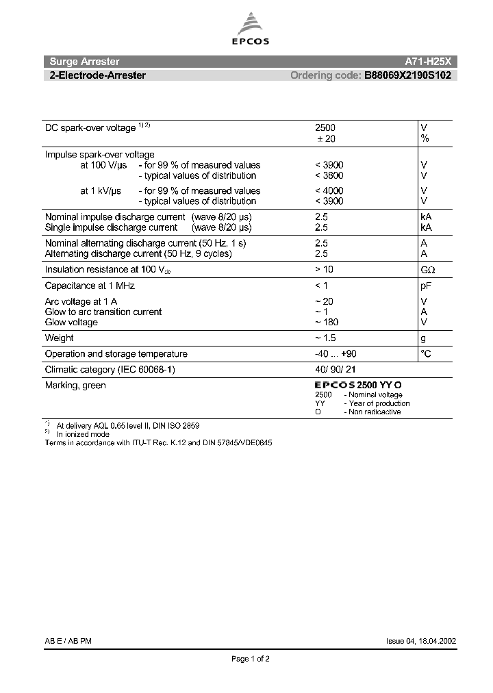 B88069X2190S102_1216503.PDF Datasheet