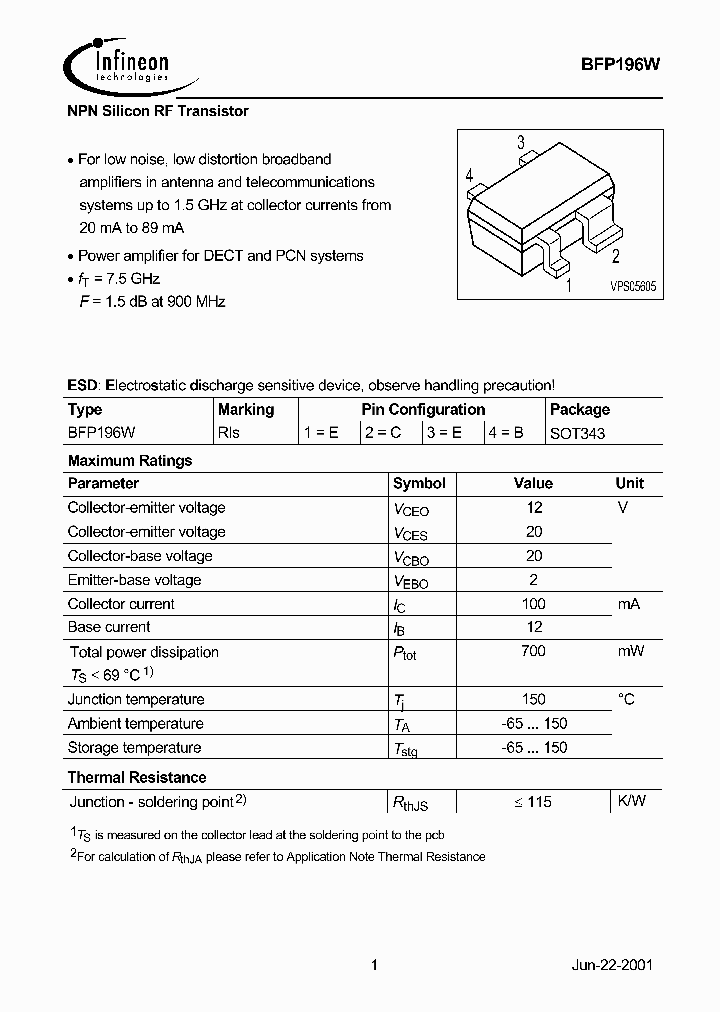 BFP196W_1219193.PDF Datasheet