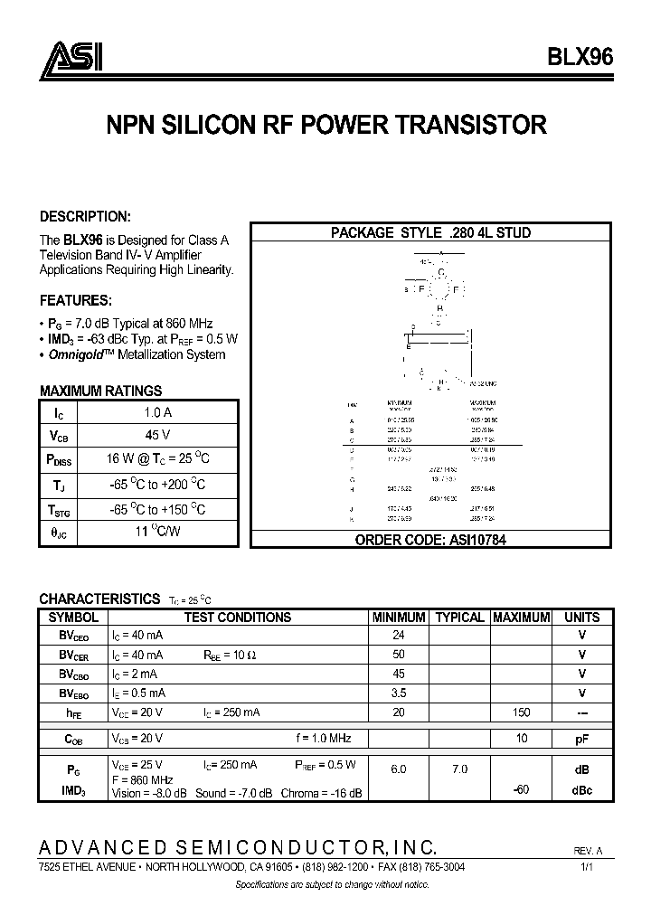 BLX96_1219874.PDF Datasheet