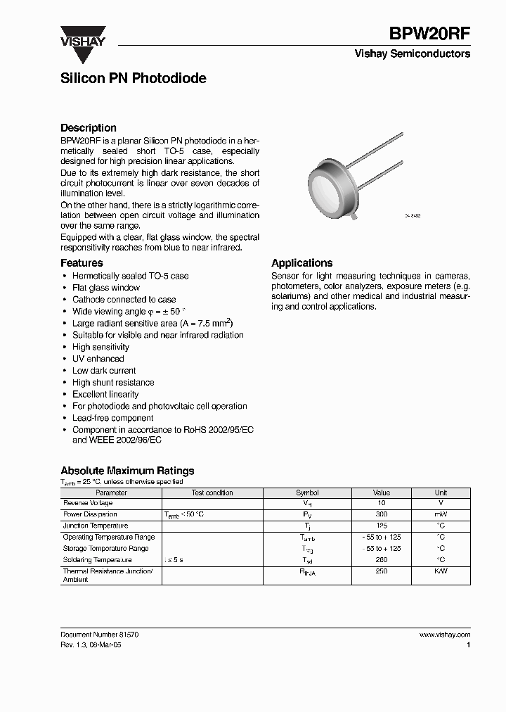 BPW20RF_1220081.PDF Datasheet