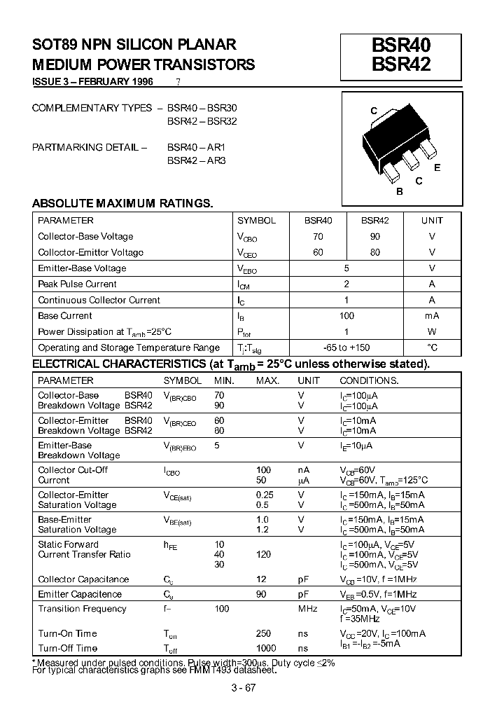 BSR42-AR3_1220793.PDF Datasheet