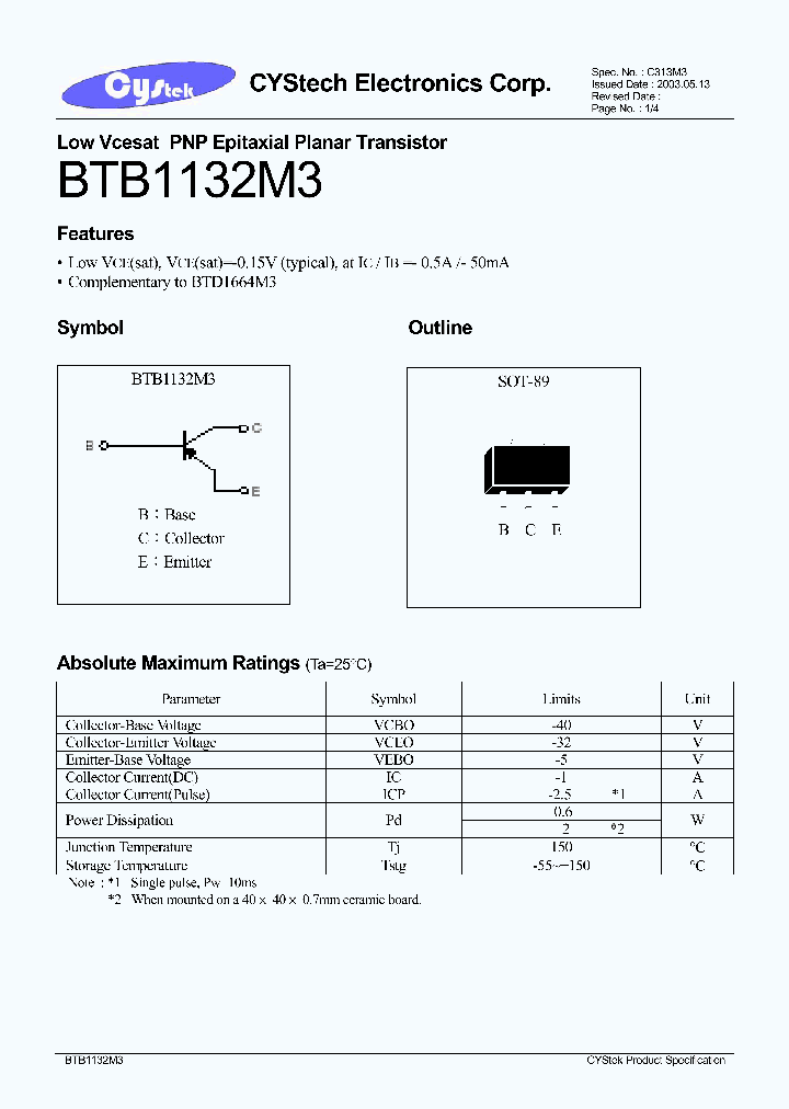 BTB1132M3_1221149.PDF Datasheet