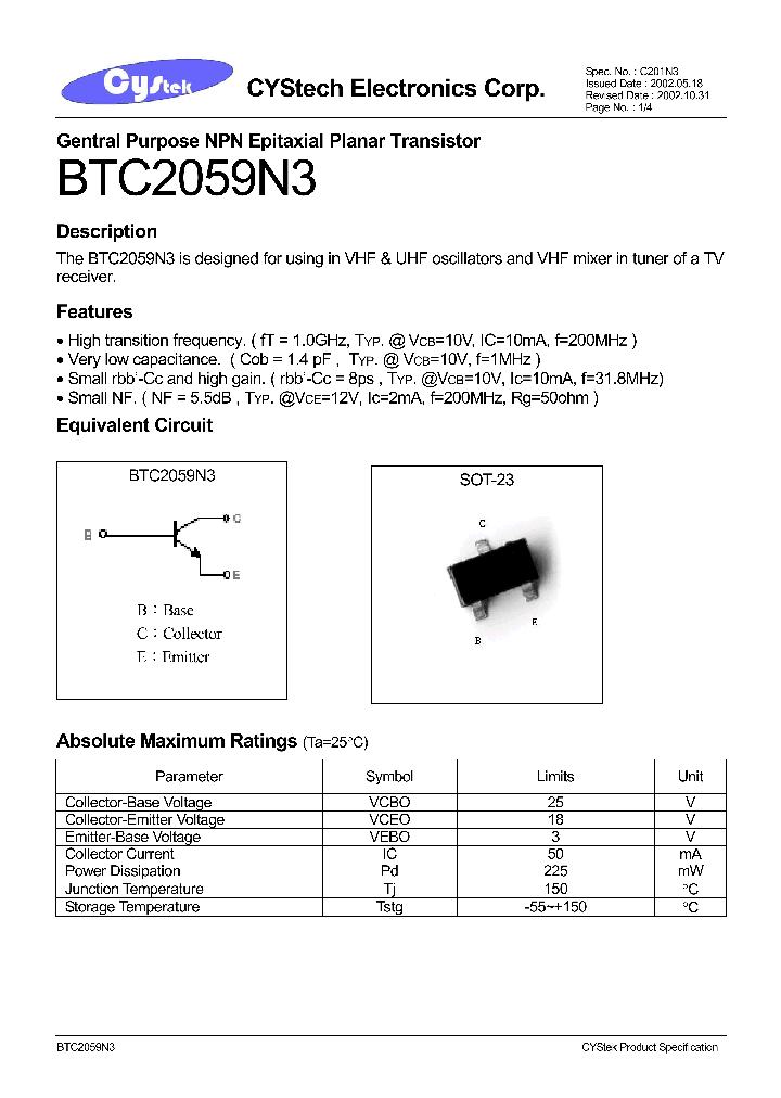 BTC2059N3_1221178.PDF Datasheet
