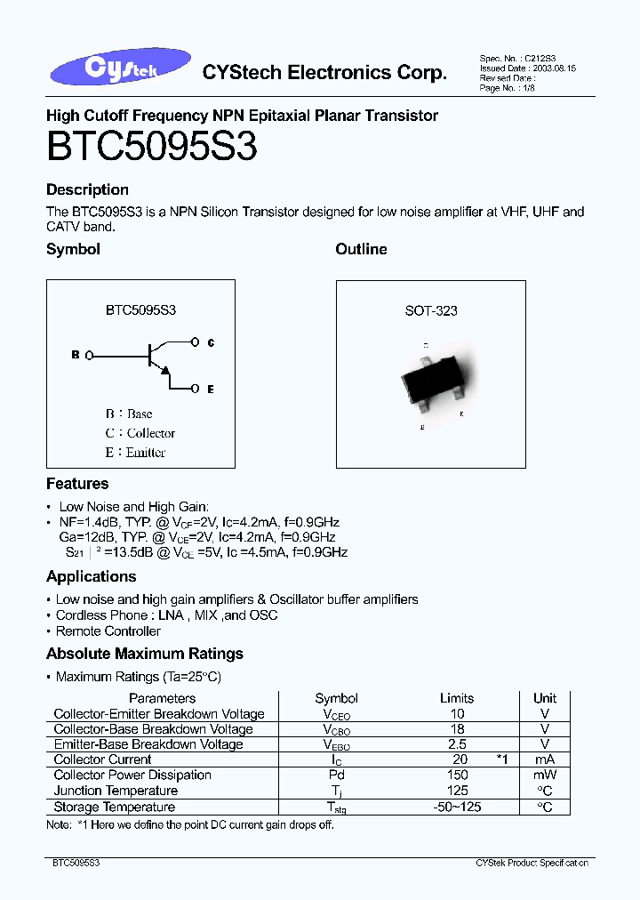 BTC5095S3_1221198.PDF Datasheet