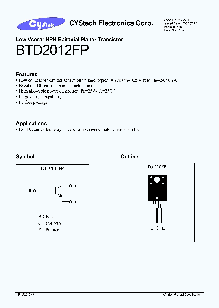 BTD2012FP_1221236.PDF Datasheet