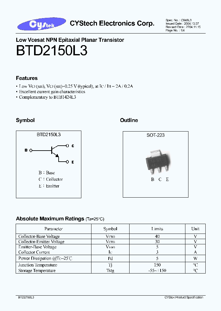 BTD2150L3_1221252.PDF Datasheet