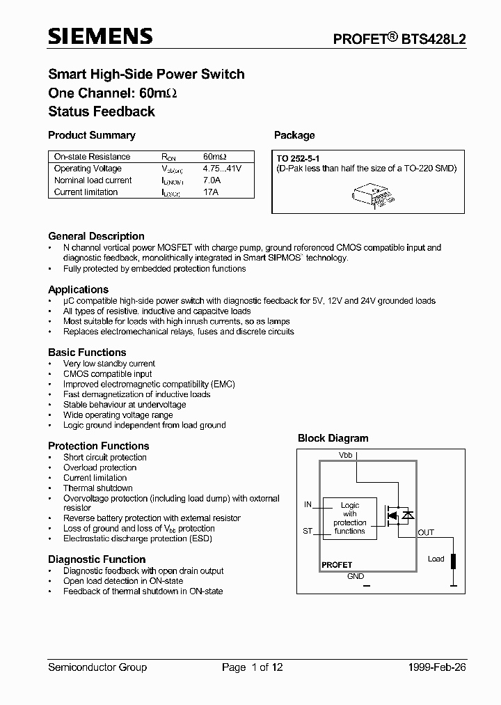 BTS428L2_1147462.PDF Datasheet