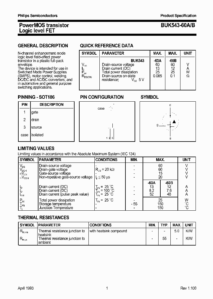 BUK543-60B_1221885.PDF Datasheet