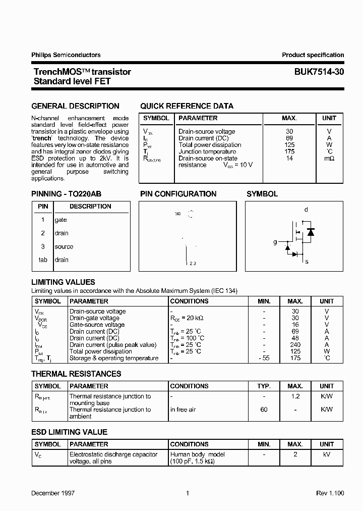 BUK7514-30_1221935.PDF Datasheet