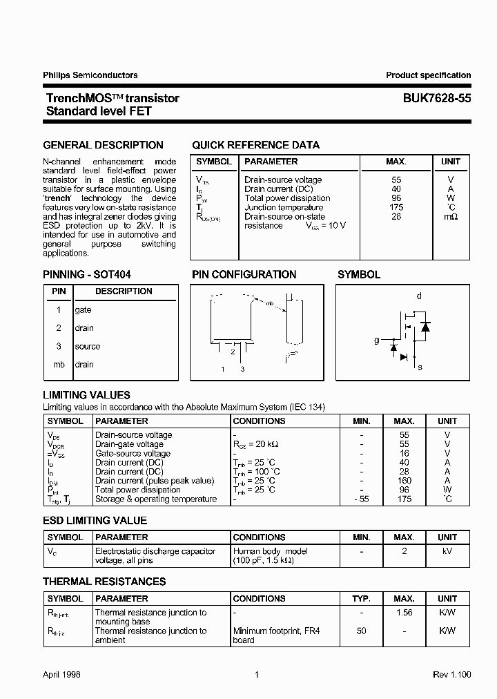 BUK7628-55_1221980.PDF Datasheet