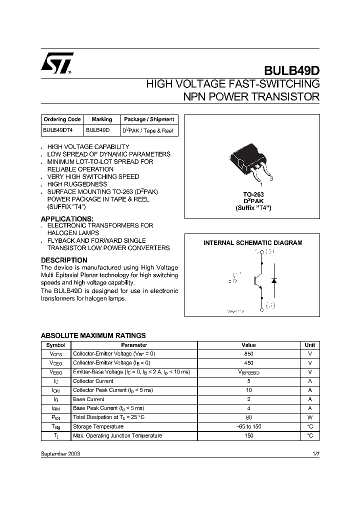 BULB49DT4_1222201.PDF Datasheet