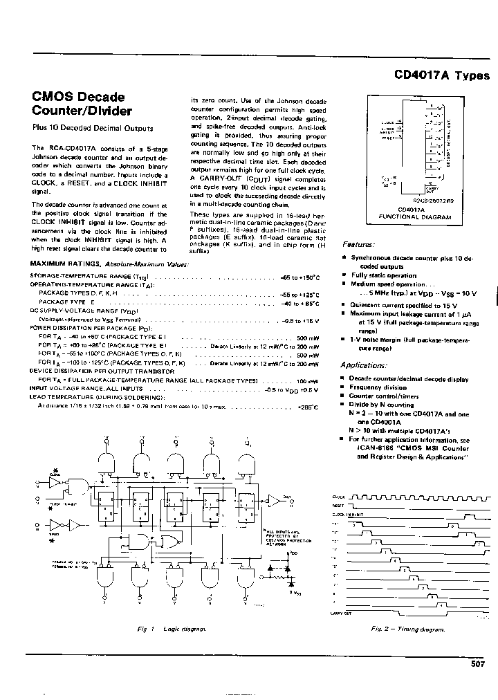 CD4017A_1092623.PDF Datasheet