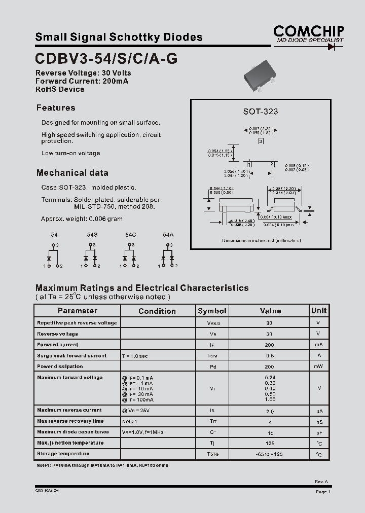 CDBV3-54S-G_1225269.PDF Datasheet