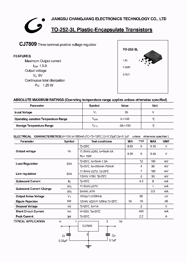 CJ7809-TO-252-3L_1226252.PDF Datasheet