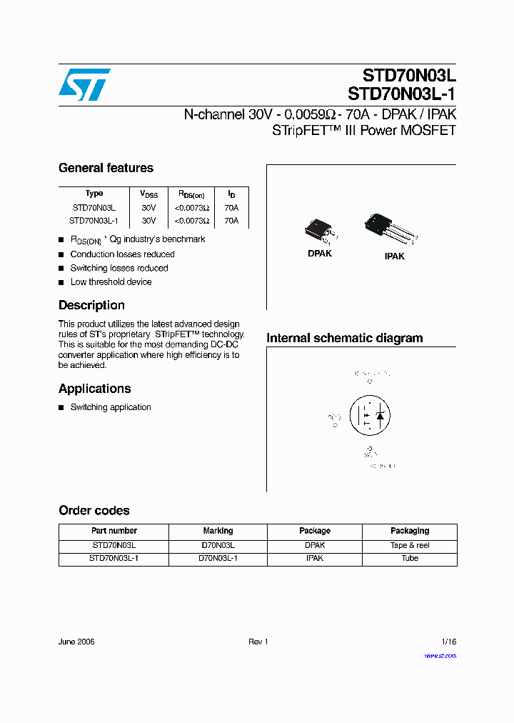 STD70N03L_1103316.PDF Datasheet