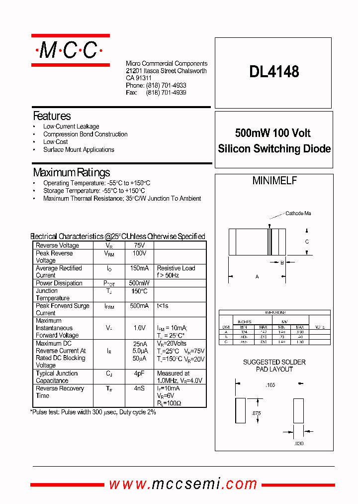 DL4148_1184503.PDF Datasheet