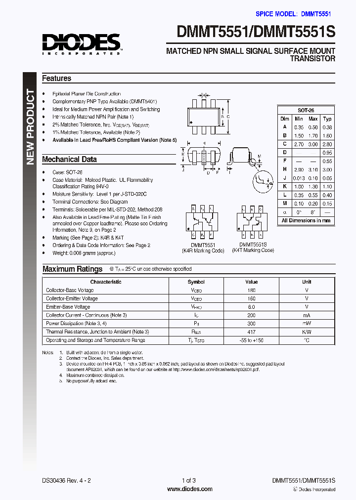 DMMT5551S-7_1233493.PDF Datasheet