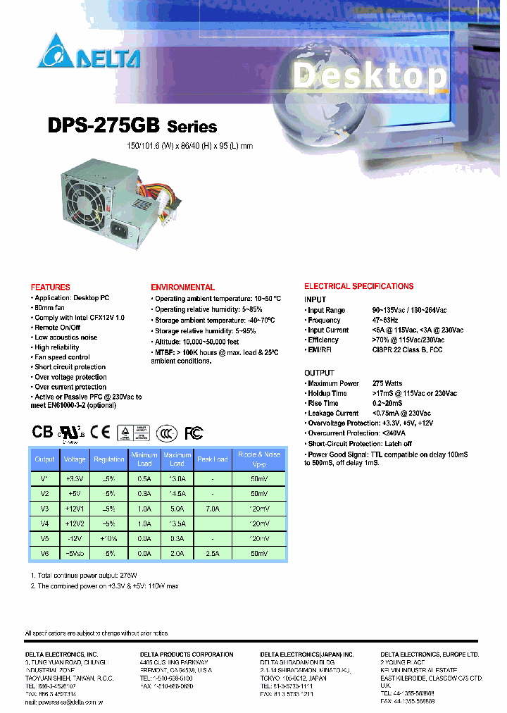 DPS-275GB_1233701.PDF Datasheet