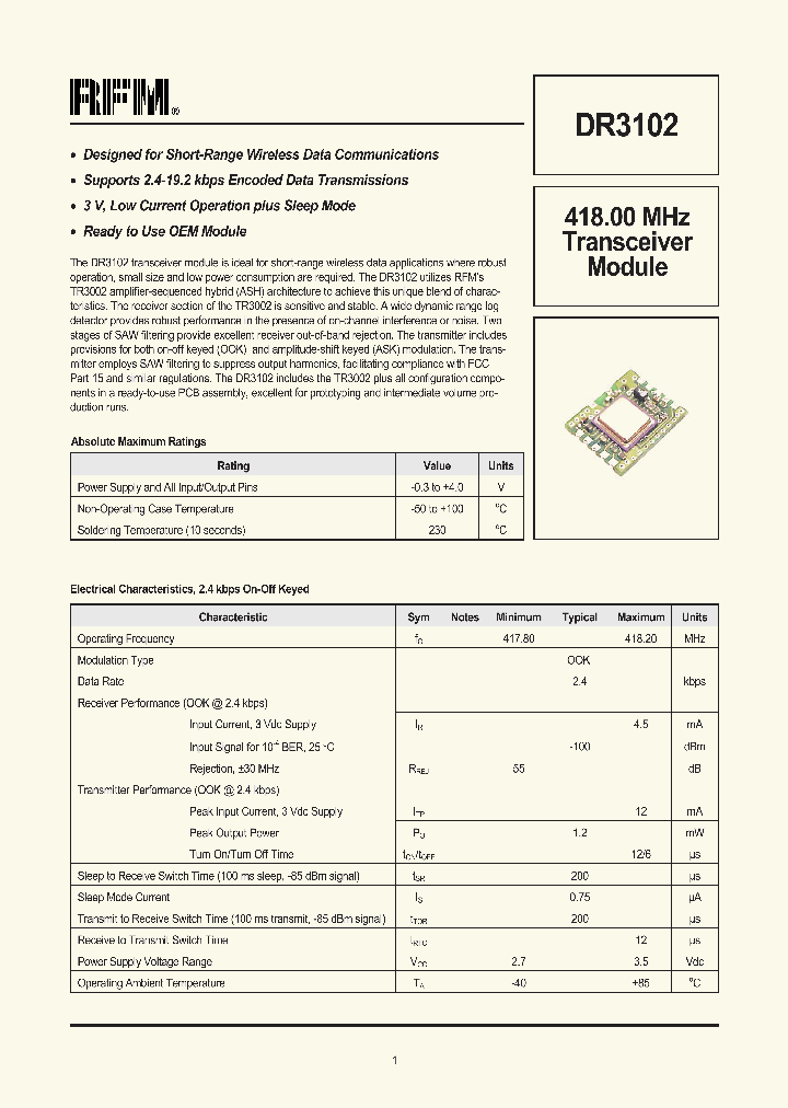 DR3102_1233730.PDF Datasheet