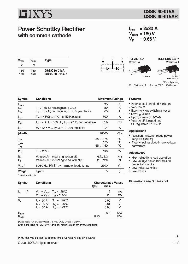 DSSK60-015AR_1234880.PDF Datasheet