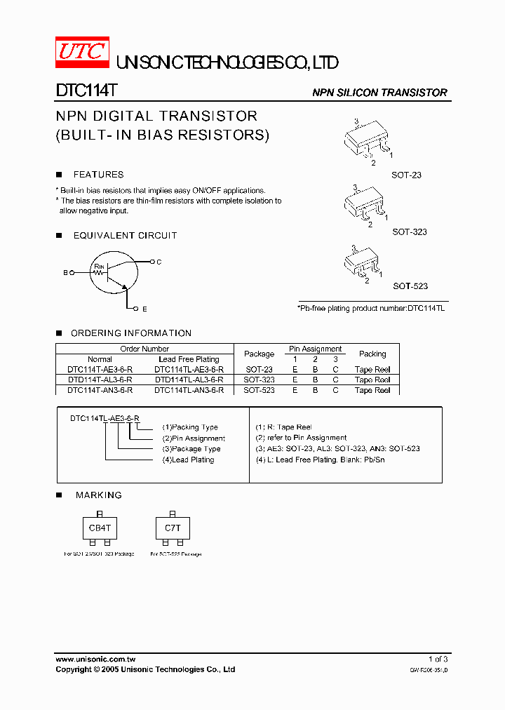 DTD114TL-AL3-6-R_1235231.PDF Datasheet