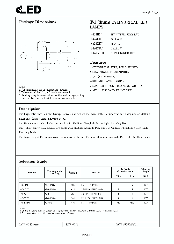 E424YDT_1235489.PDF Datasheet