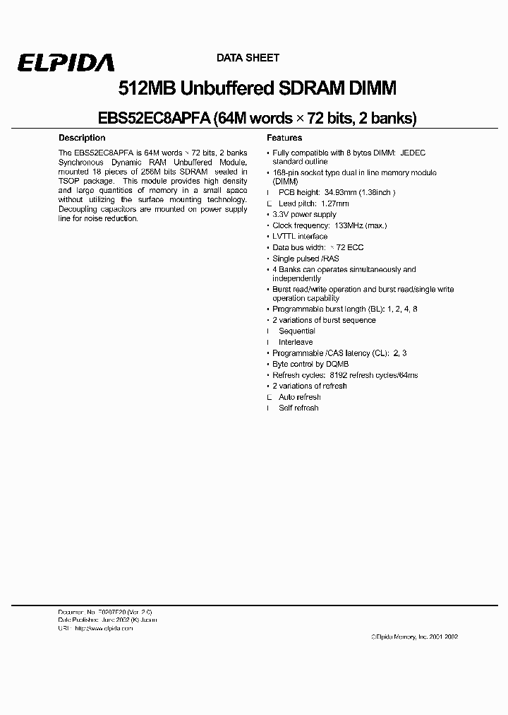 EBS52EC8APFA-7A_1235700.PDF Datasheet