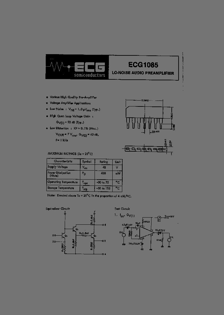 ECG1085_1235779.PDF Datasheet