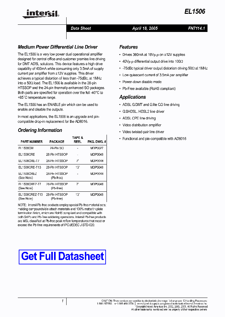 EL1506CRE-T13_1116566.PDF Datasheet