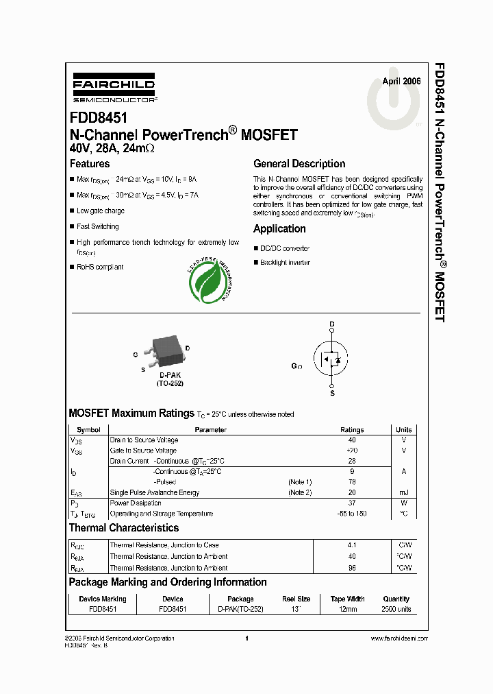 FDD8451_1239389.PDF Datasheet