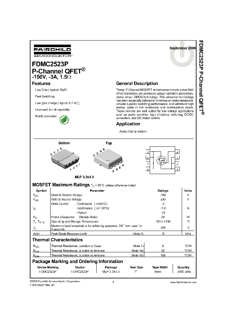 FDMC2523P_1239488.PDF Datasheet