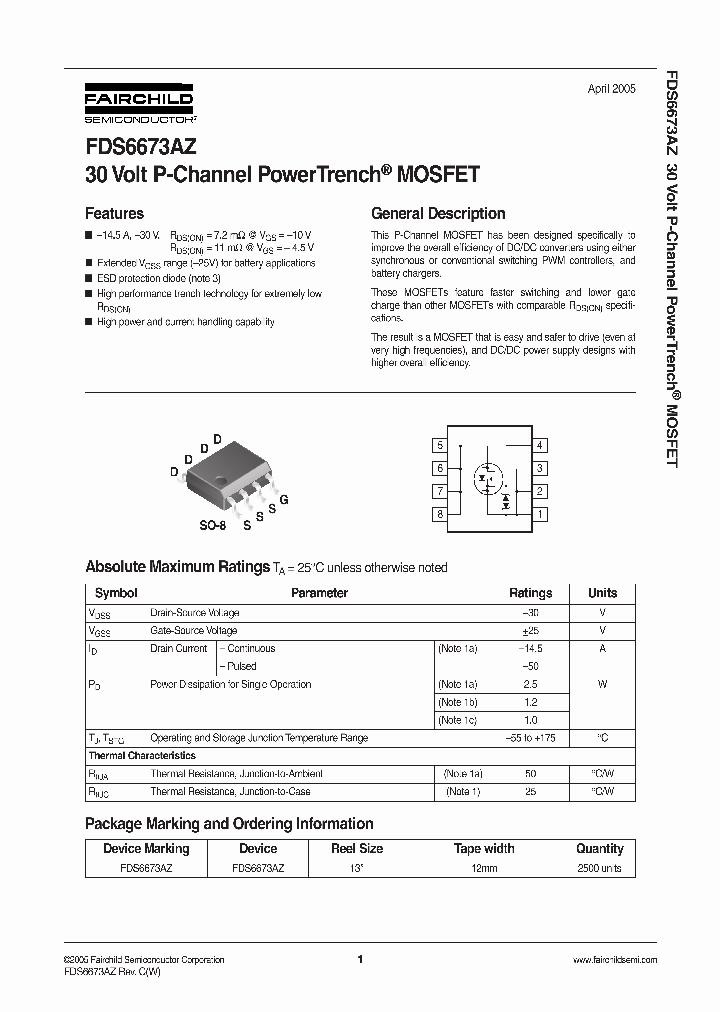 FDS6673AZ_1032474.PDF Datasheet