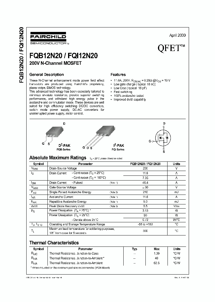 FQB12N20_1241515.PDF Datasheet