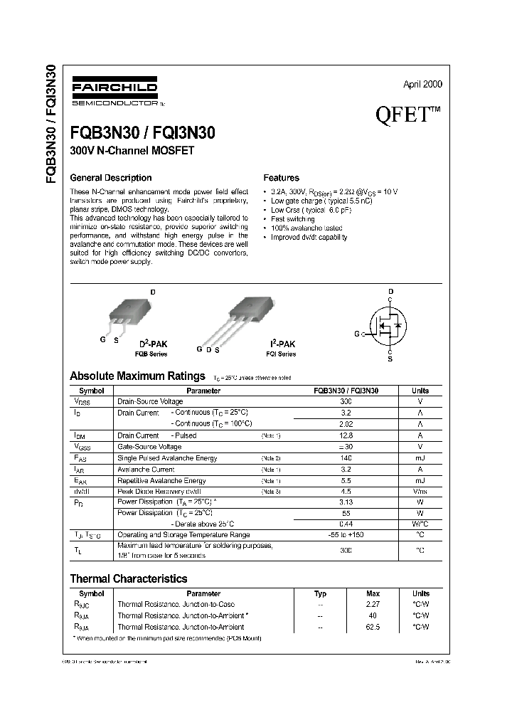 FQI3N30_1241605.PDF Datasheet