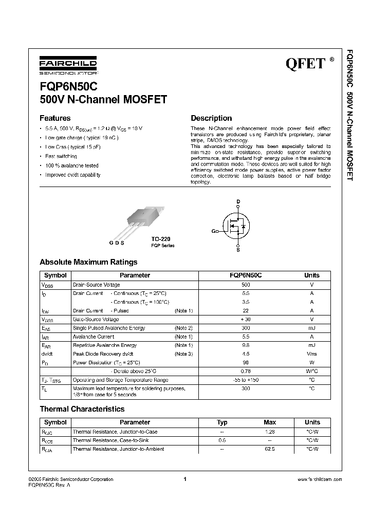 FQP6N50C_1241769.PDF Datasheet