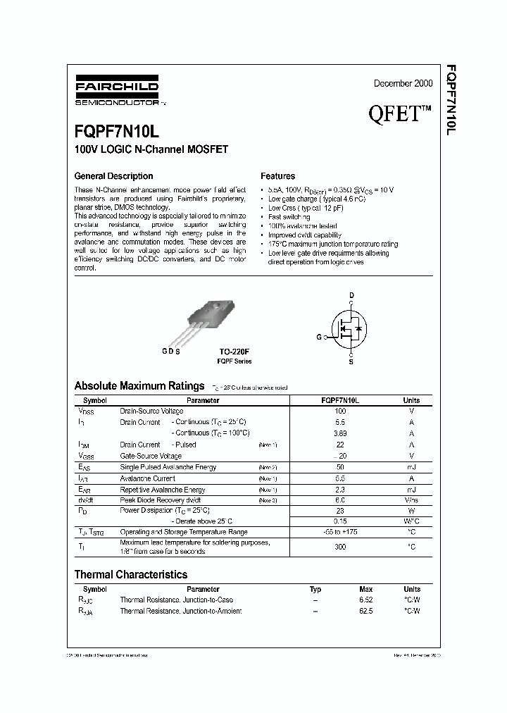 FQPF7N10L_1241910.PDF Datasheet