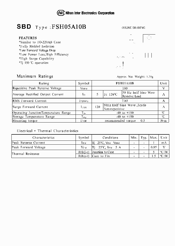 FSH05A10B_1242915.PDF Datasheet