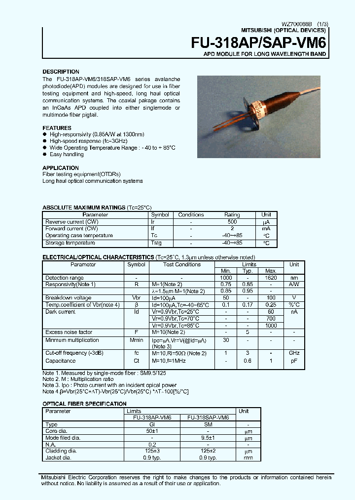 FU-318SAP-VM6_1243311.PDF Datasheet
