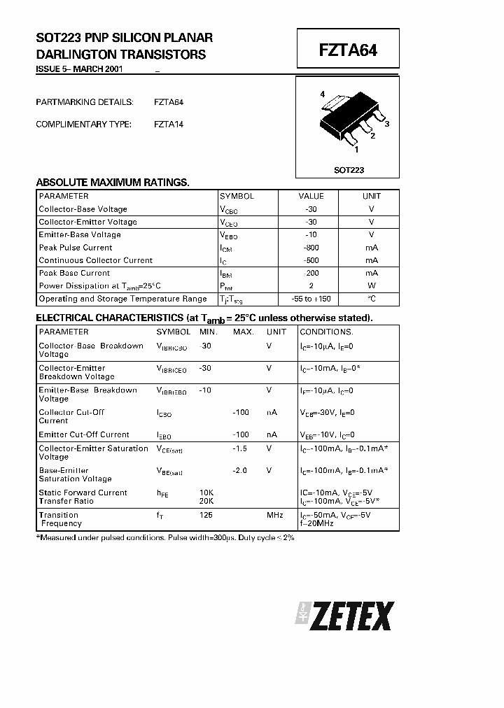 FZTA64_1243727.PDF Datasheet